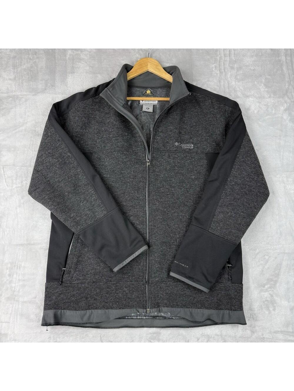 Columbia Titanium Omni Heat Jacket Wool Blend Full Zip Fleece Hybrid Men Size XL - Picture 11 of 11